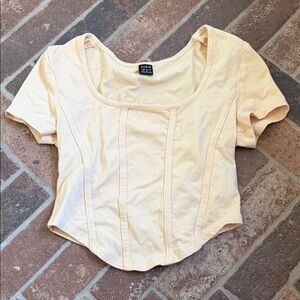 SHEIN Light Peach Crop Top
